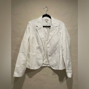 Coldwater Creek Floral White Blazer